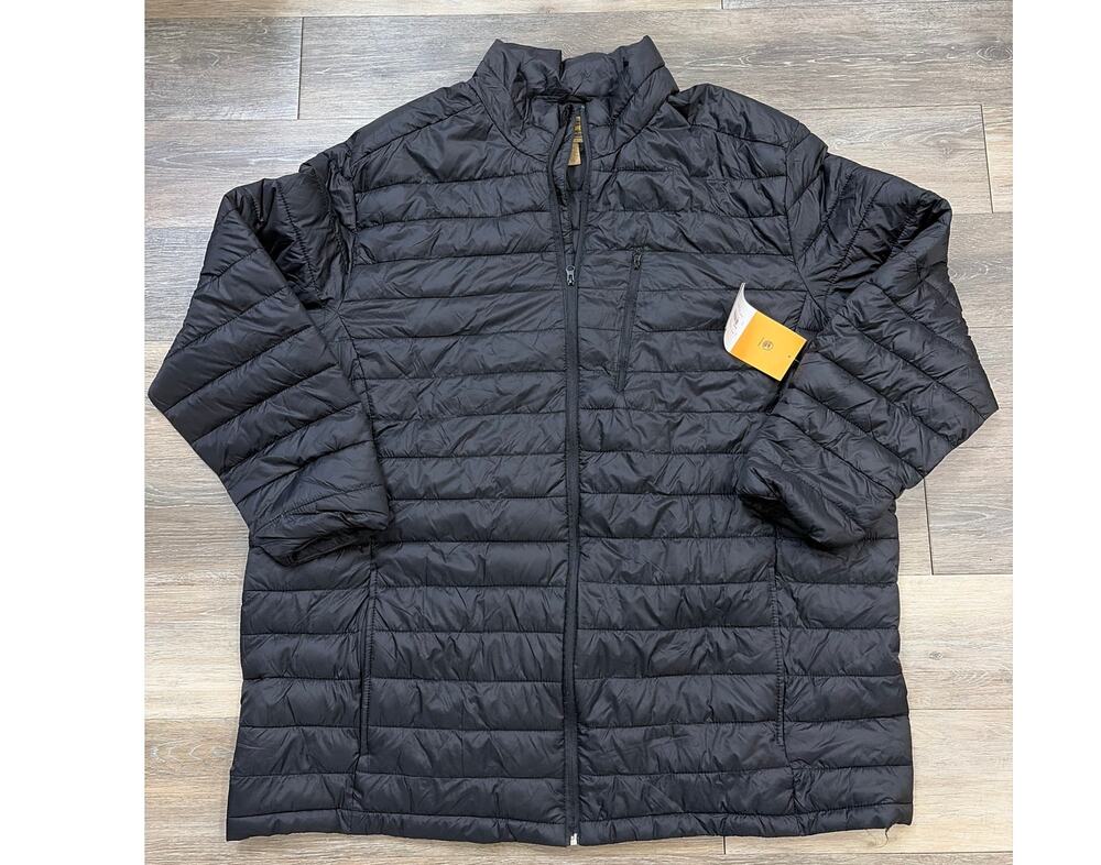 The Foundry Men's Black Packable Quilted Jacket 3XLT